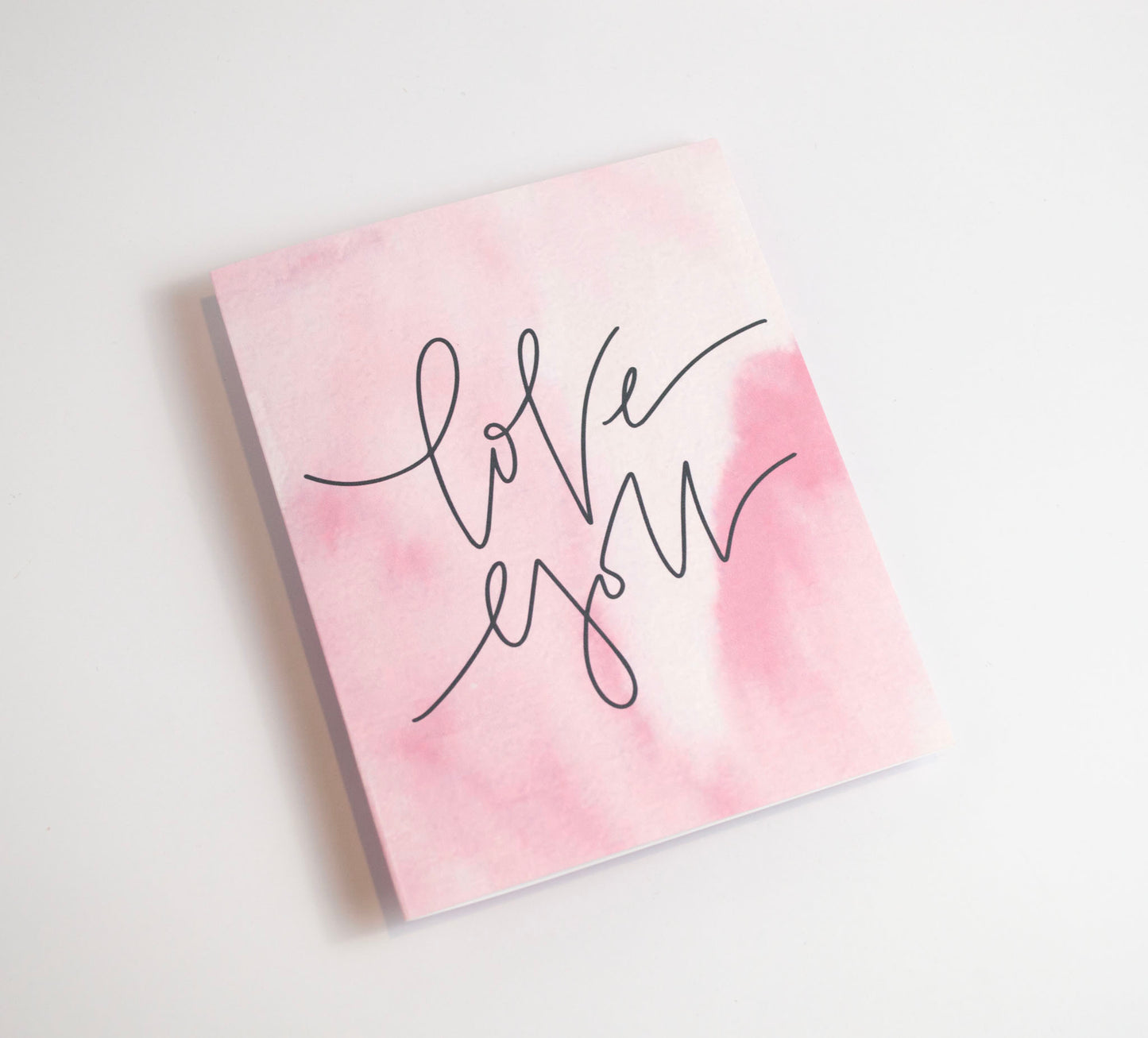 Love You - Watercolor Card