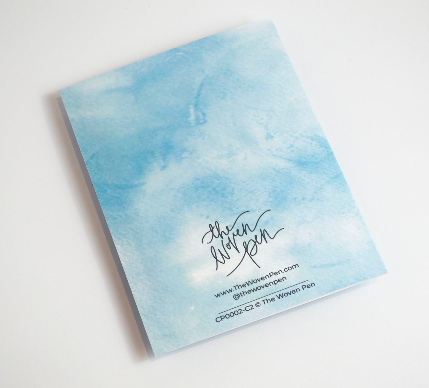 Welcome Sweet Baby - Watercolor Card Blue