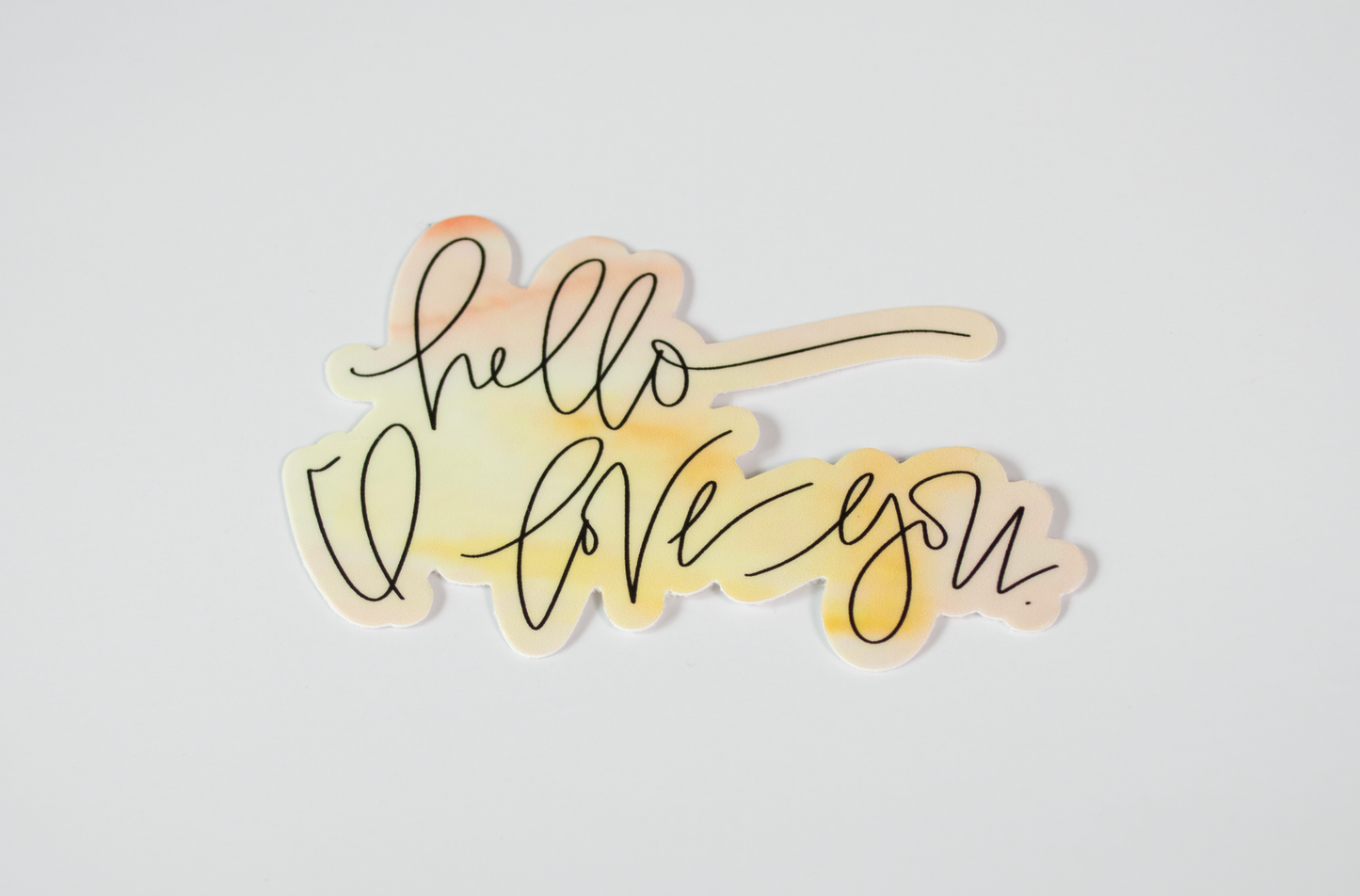 Hello I Love You - Watercolor Sticker
