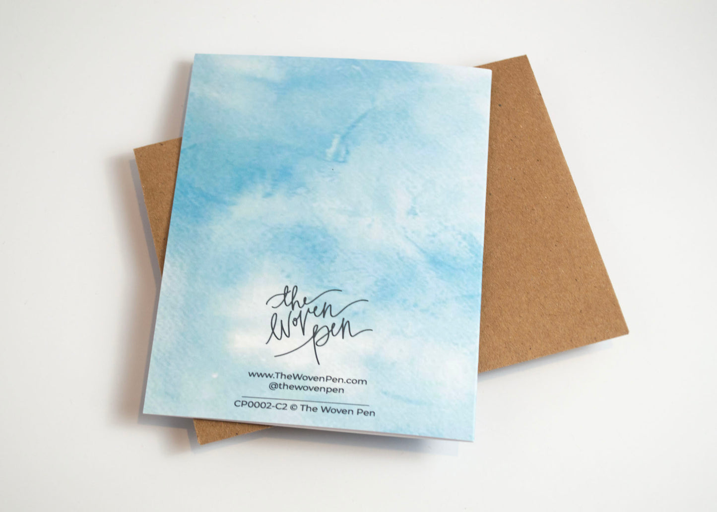 Welcome Sweet Baby - Watercolor Card Blue
