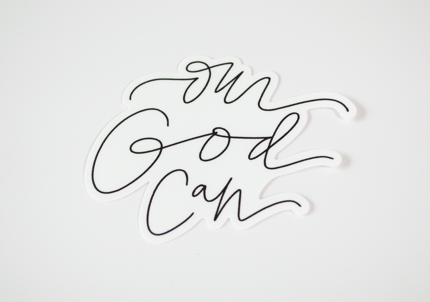 Our God Can - Black & White Sticker