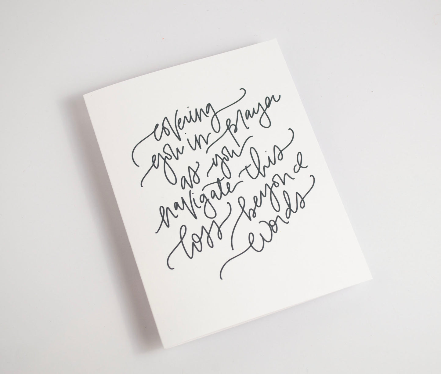 Loss Beyond Words - Black & White Card