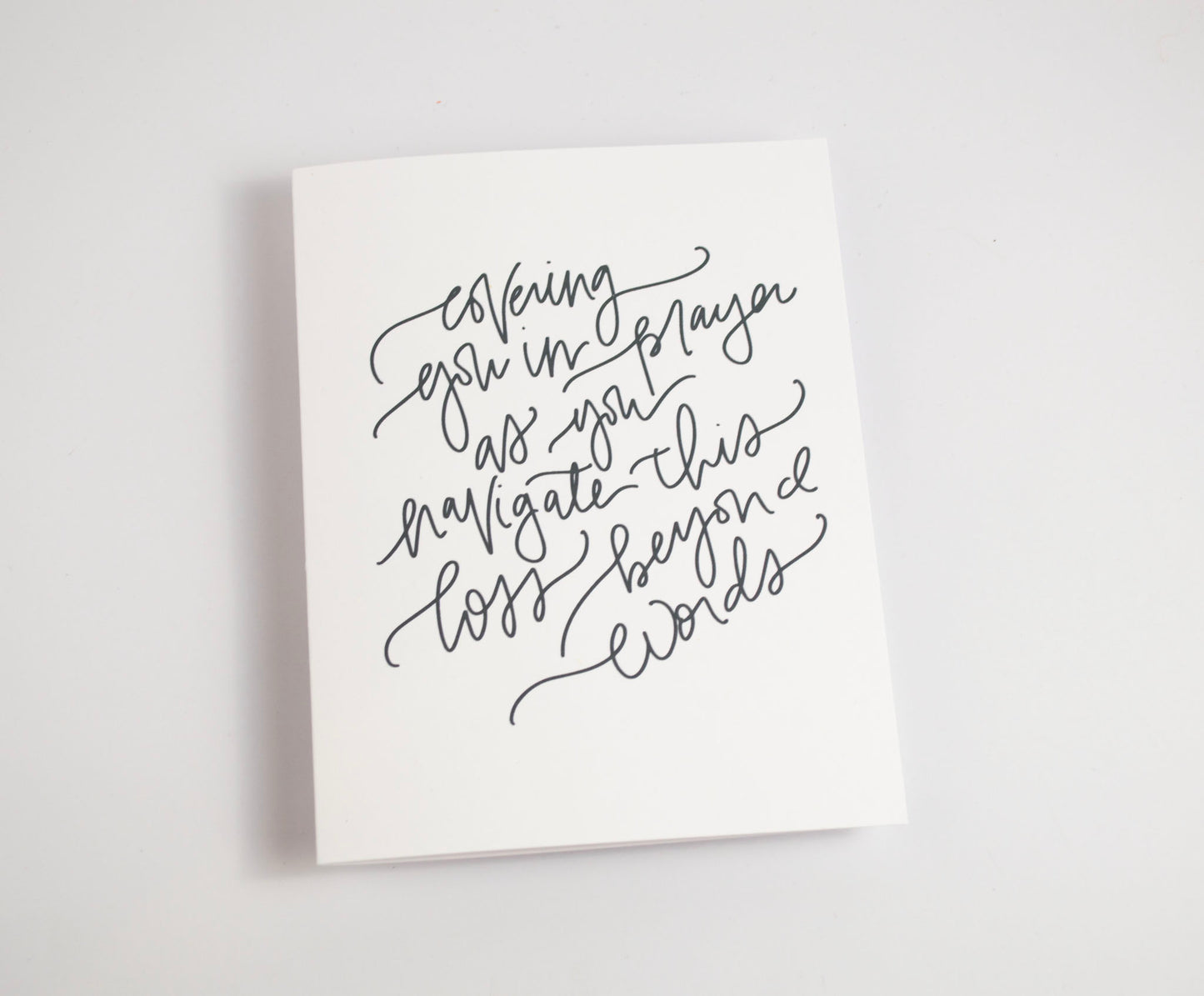 Loss Beyond Words - Black & White Card