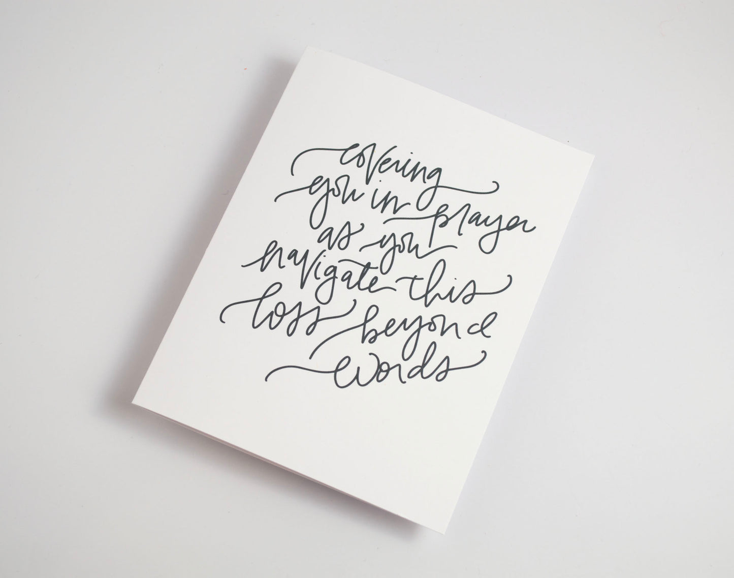 Loss Beyond Words - Black & White Card