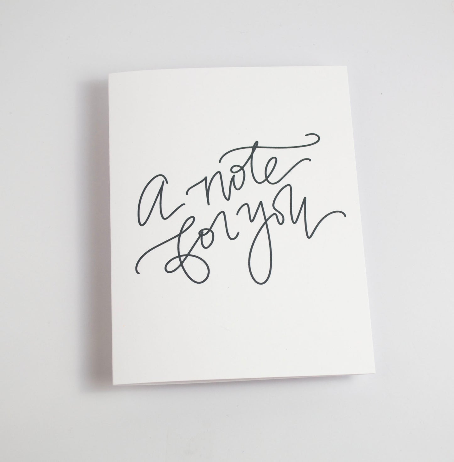 A Note for You - Black & White Card