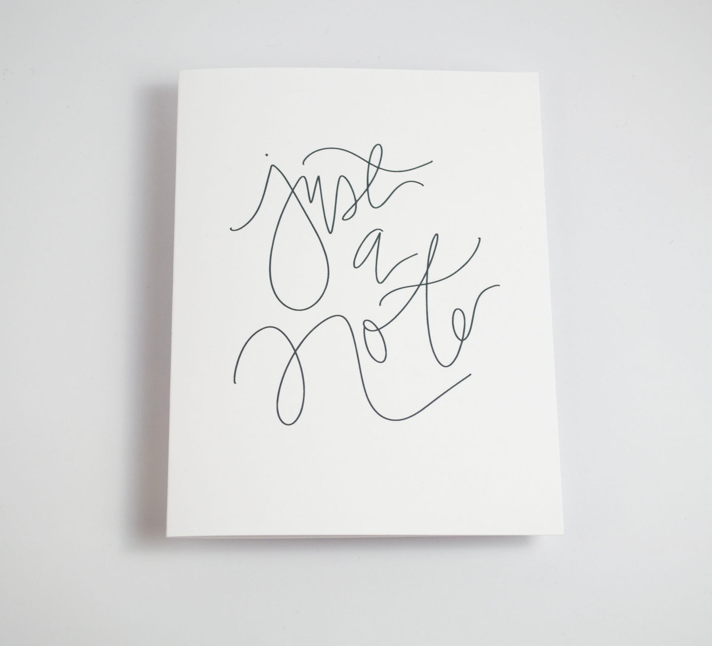Just a Note - Black & White Card