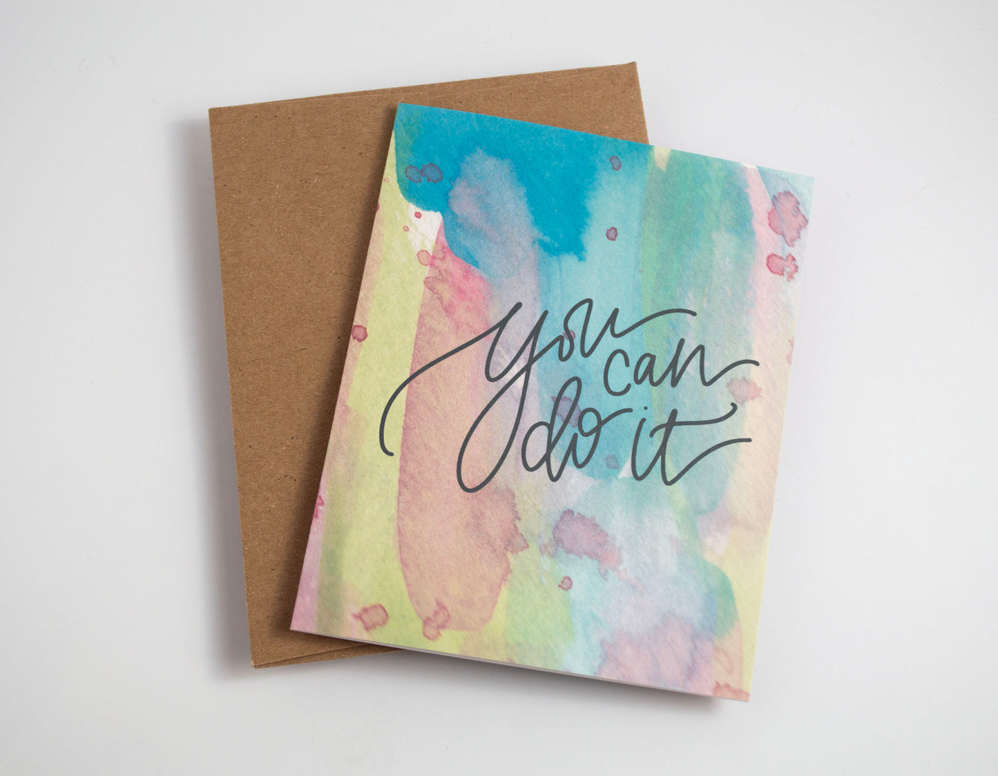 You Can Do It - Watercolor Card