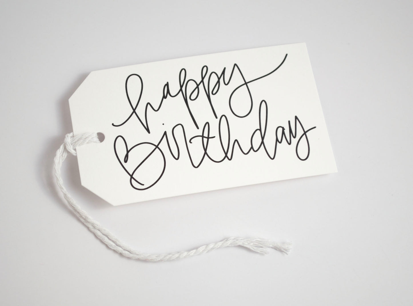 Happy Birthday - Black & White Gift Tags