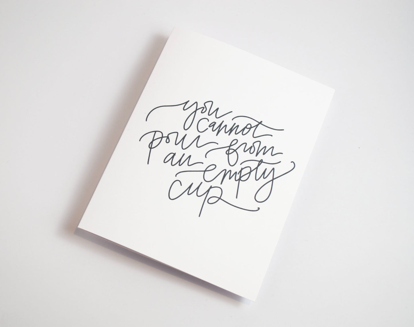 Empty Cup - Black & White Card
