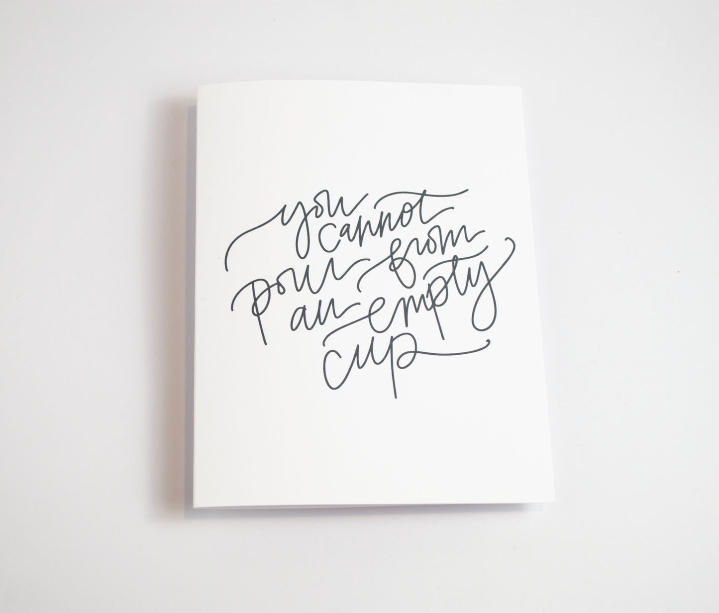 Empty Cup - Black & White Card