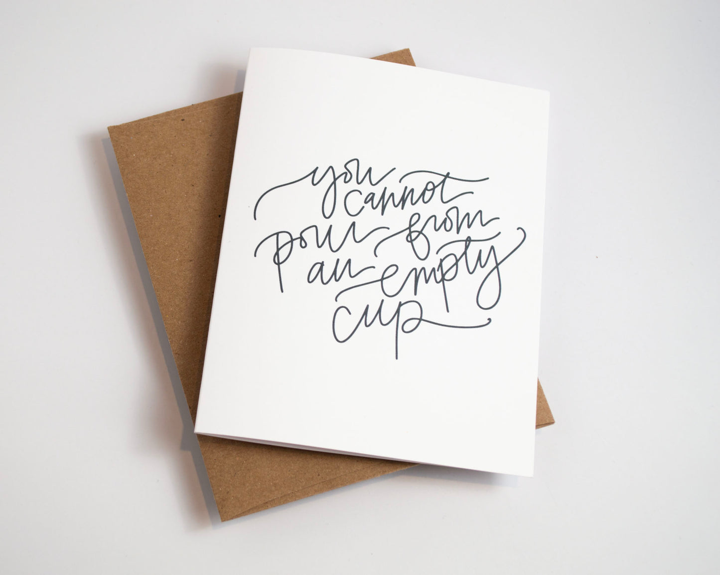 Empty Cup - Black & White Card