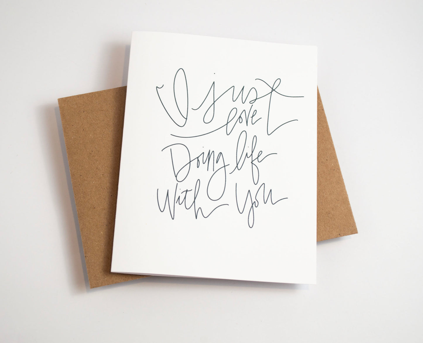 Doing Life with You - Black & White Card