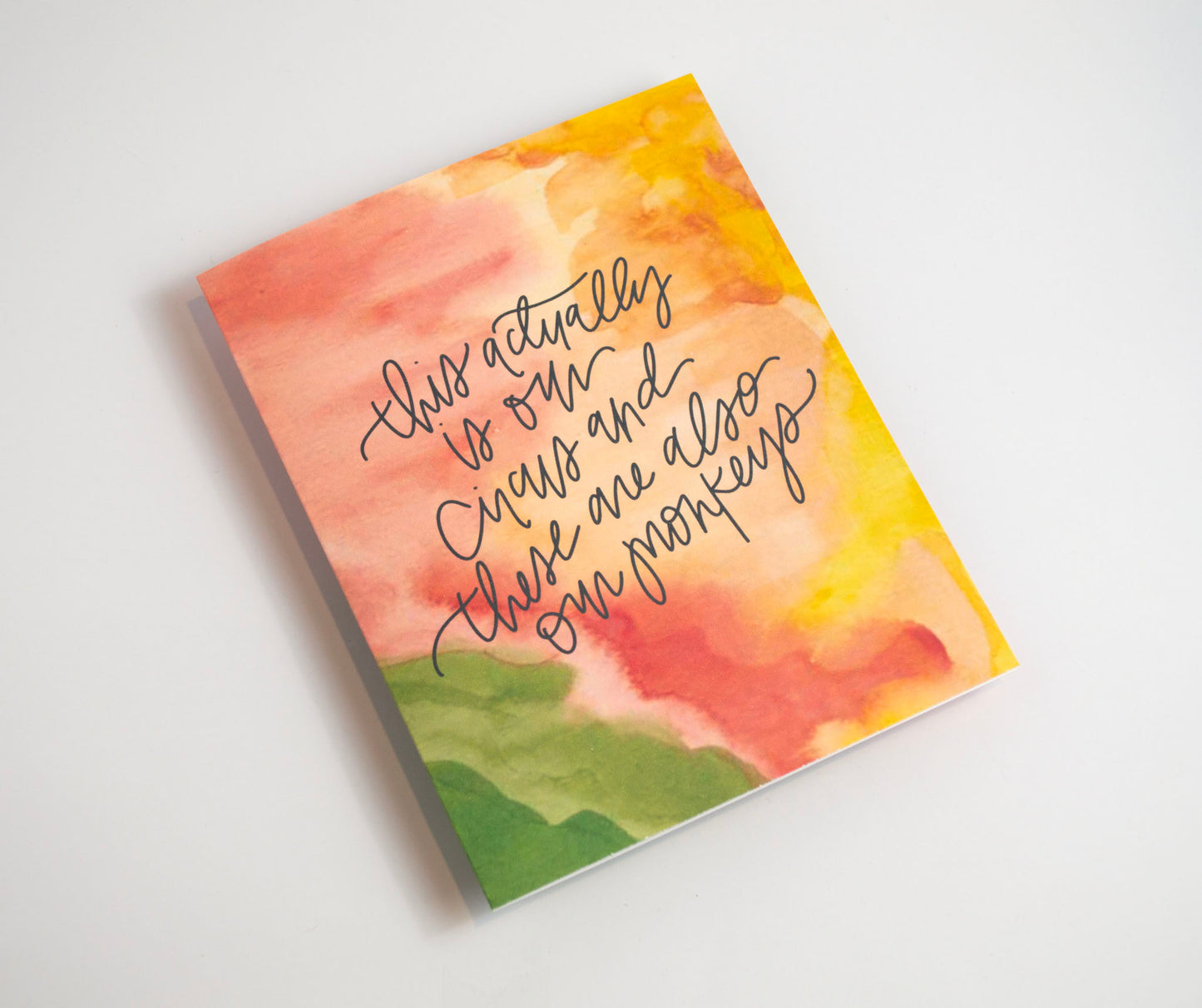 Circus & Monkeys - Watercolor Card