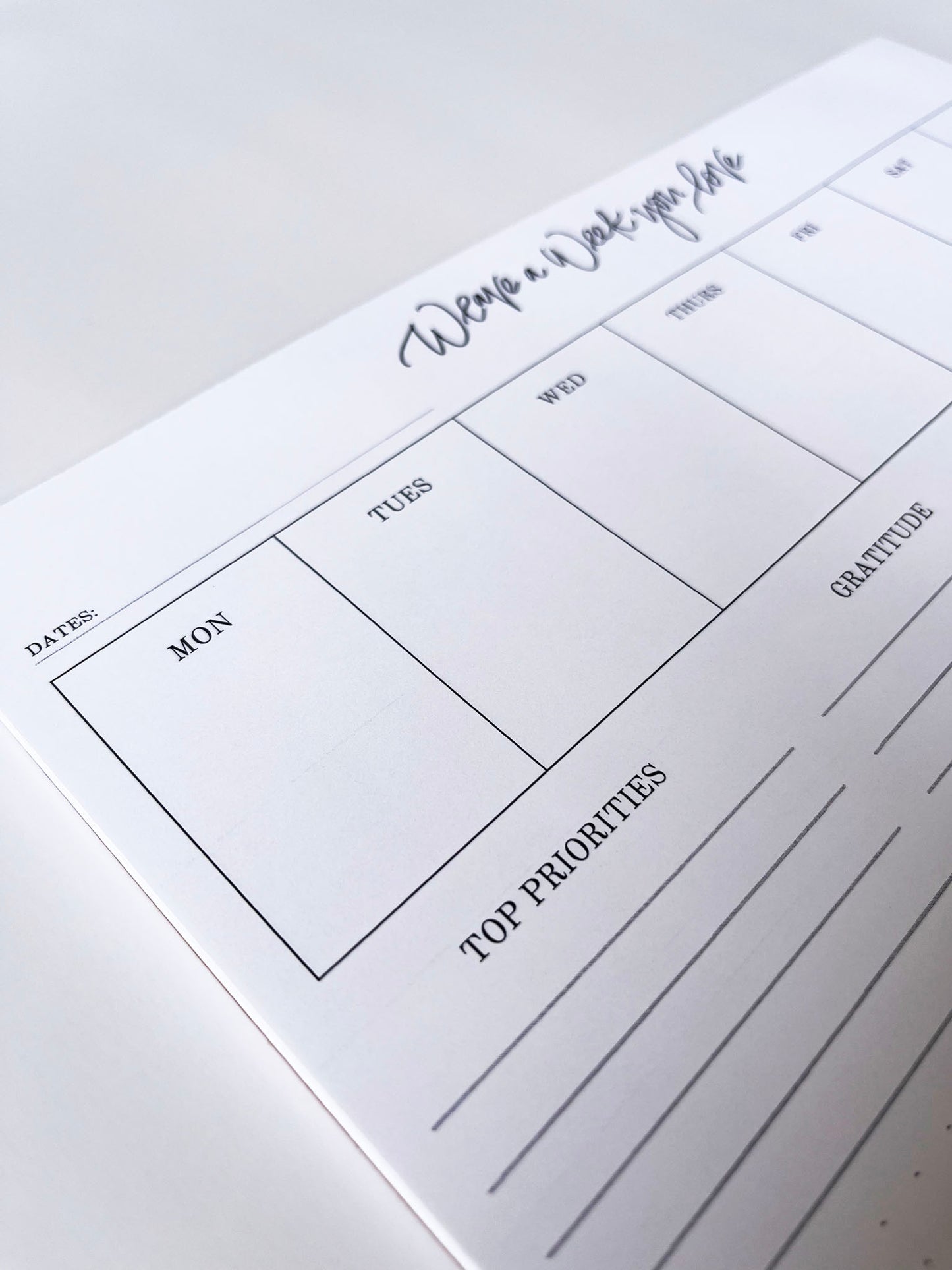 Weave a Week You Love- Weekly Planning Notepad
