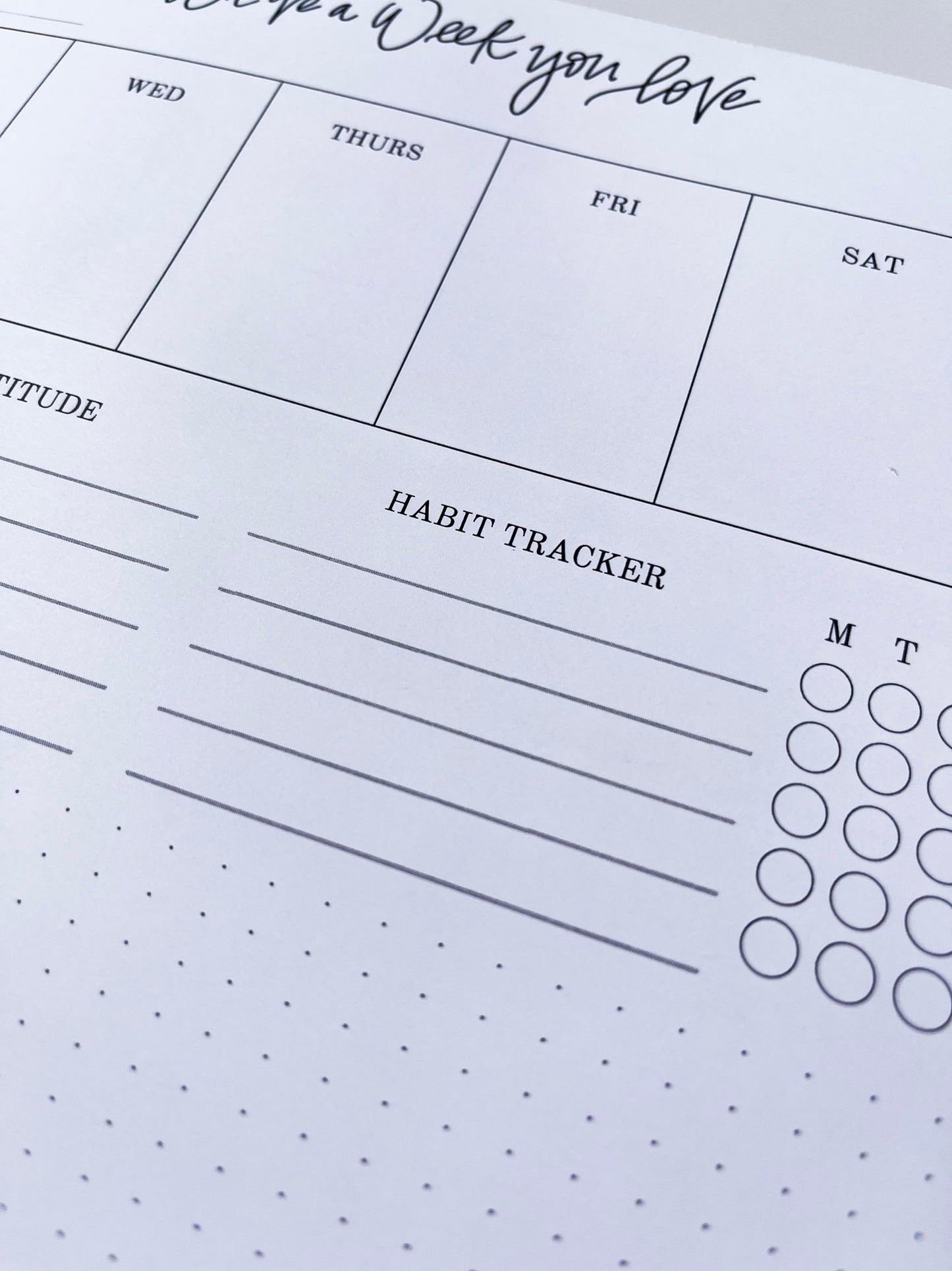 Weave a Week You Love- Weekly Planning Notepad