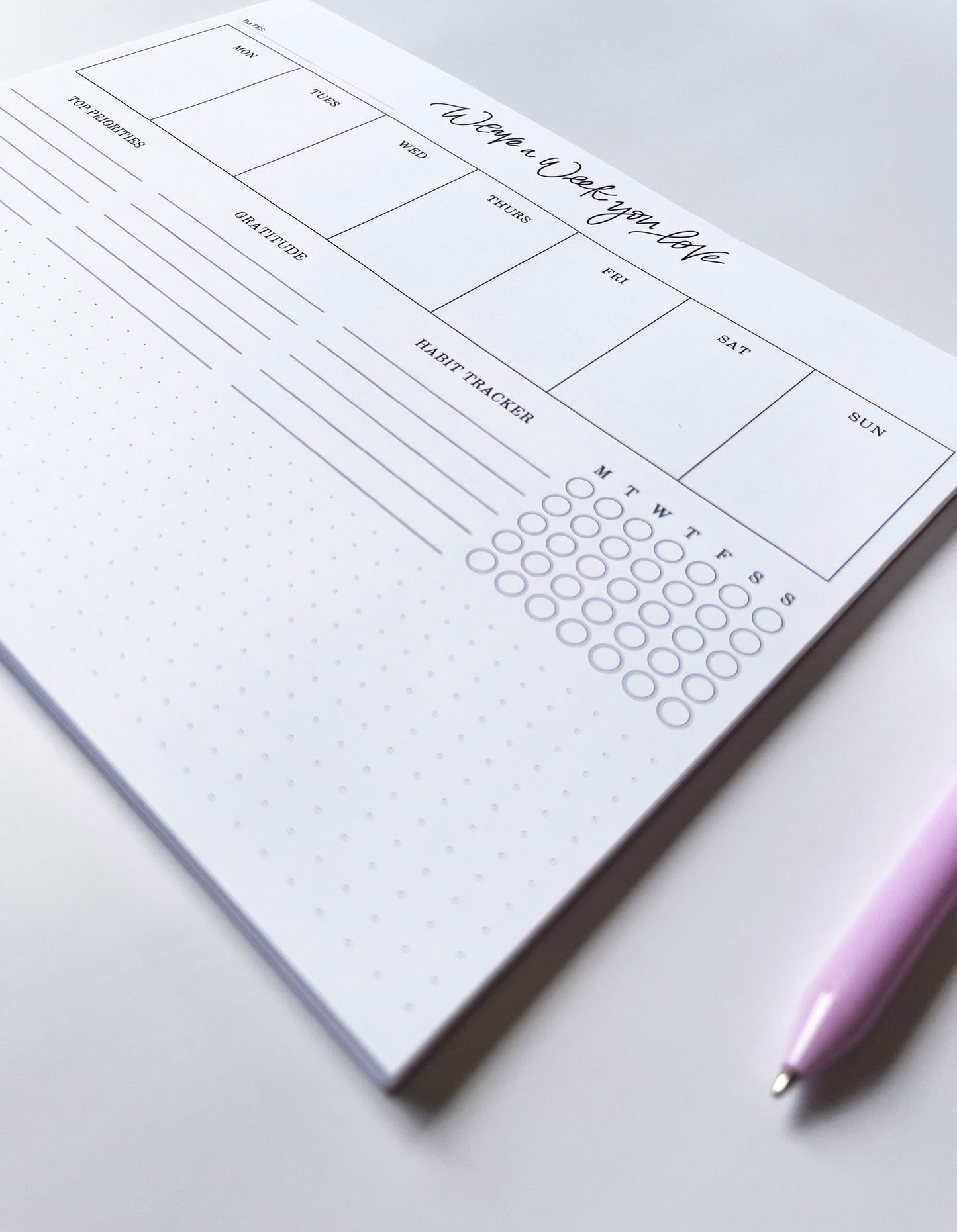 Weave a Week You Love- Weekly Planning Notepad