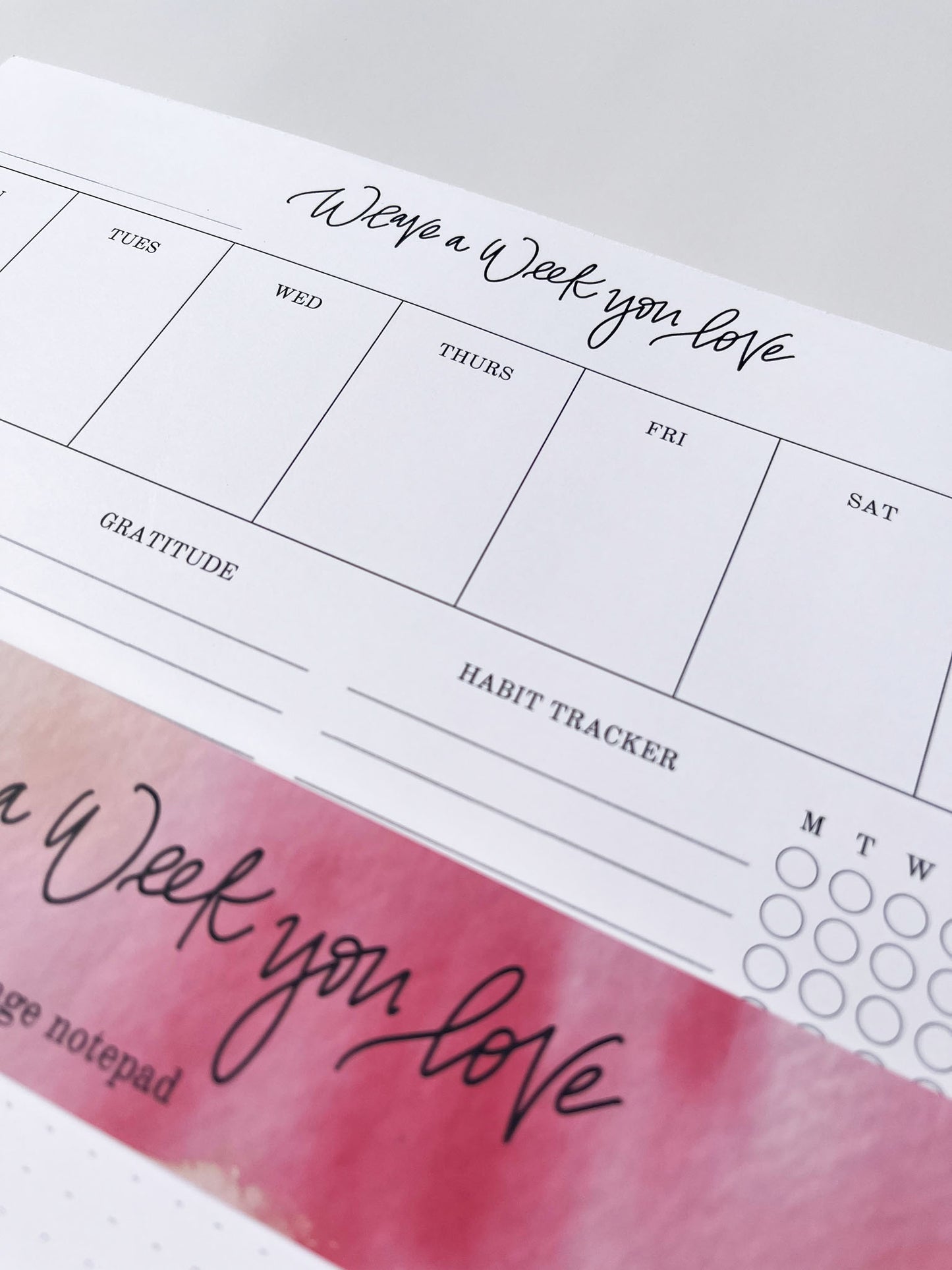 Weave a Week You Love- Weekly Planning Notepad