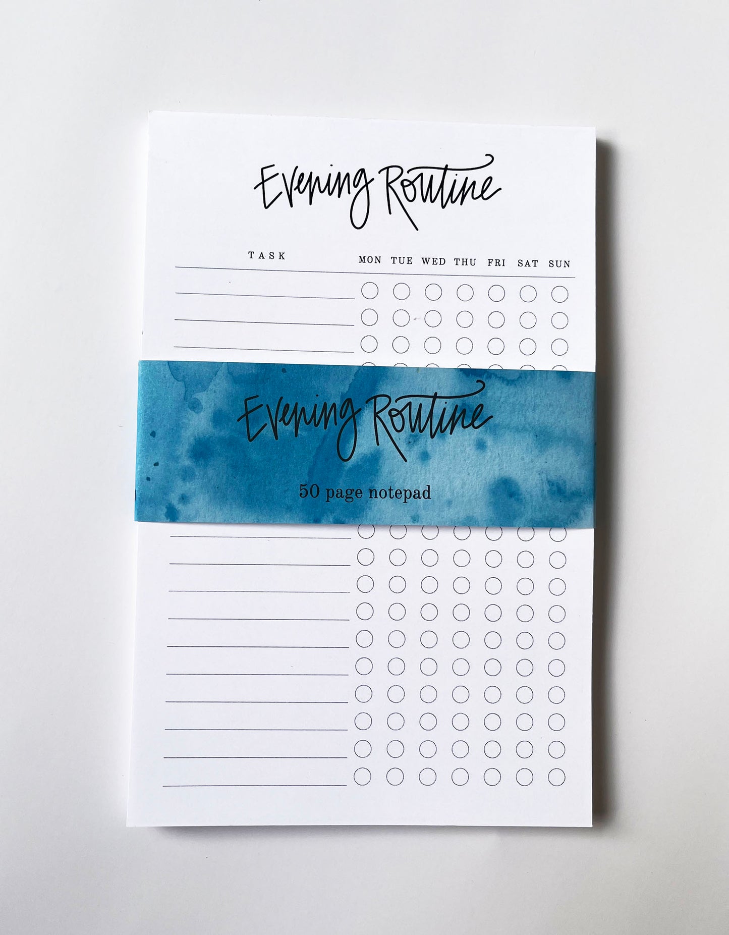 Evening Routine- Habit Tracking Notepad
