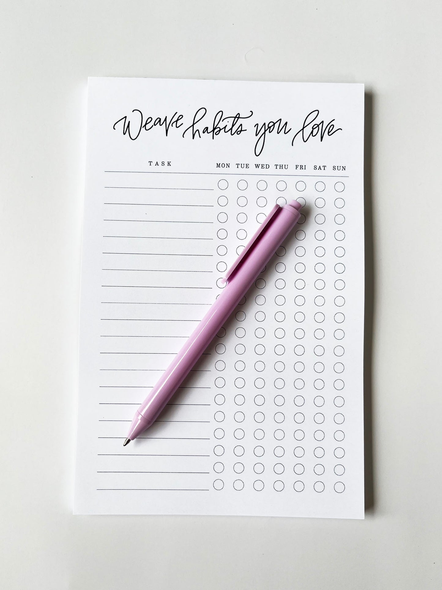 Weave Habits You Love- Habit Tracking Notepad