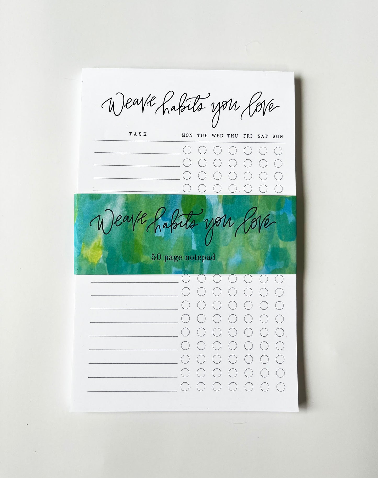 Weave Habits You Love- Habit Tracking Notepad