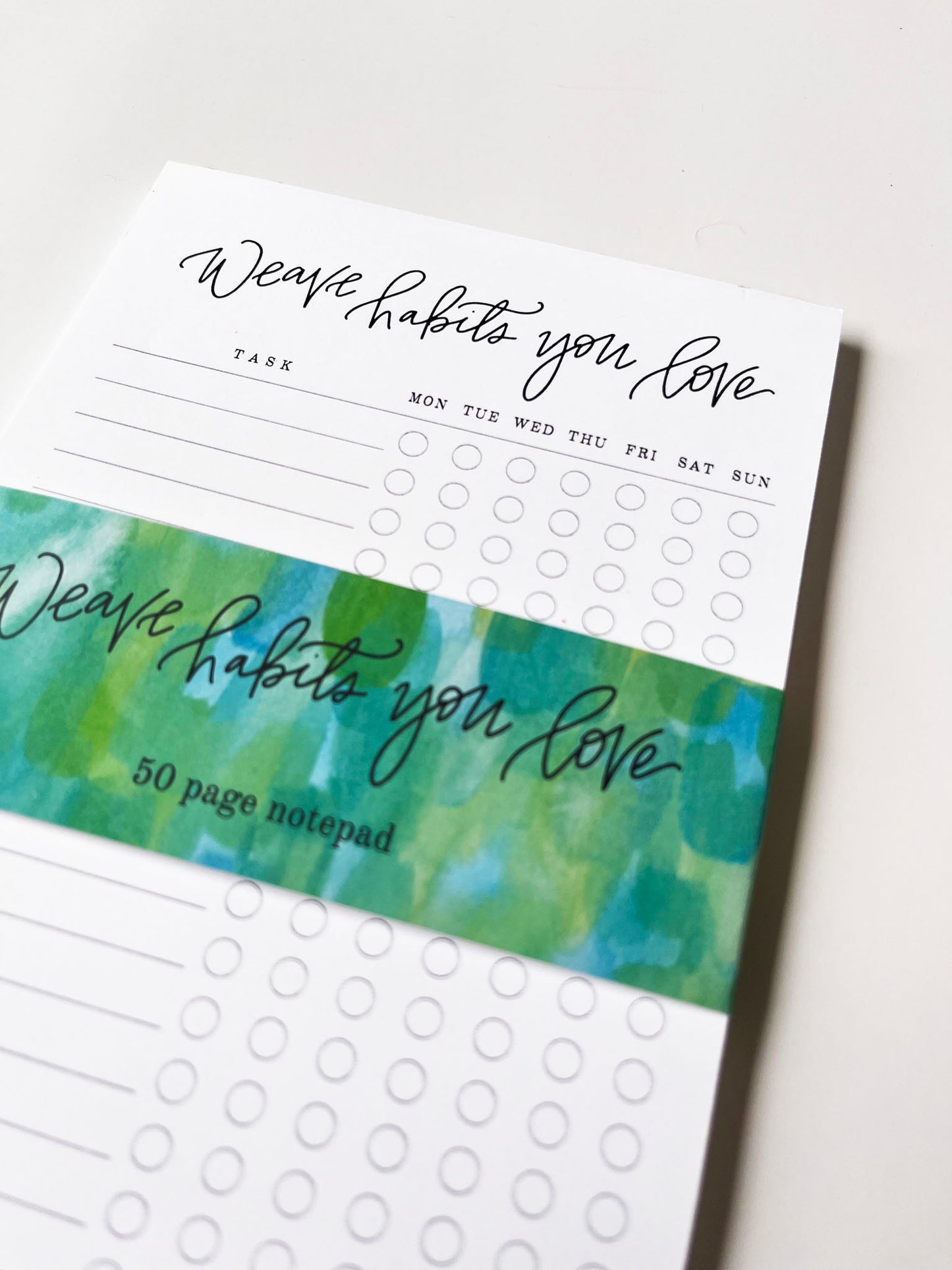 Weave Habits You Love- Habit Tracking Notepad