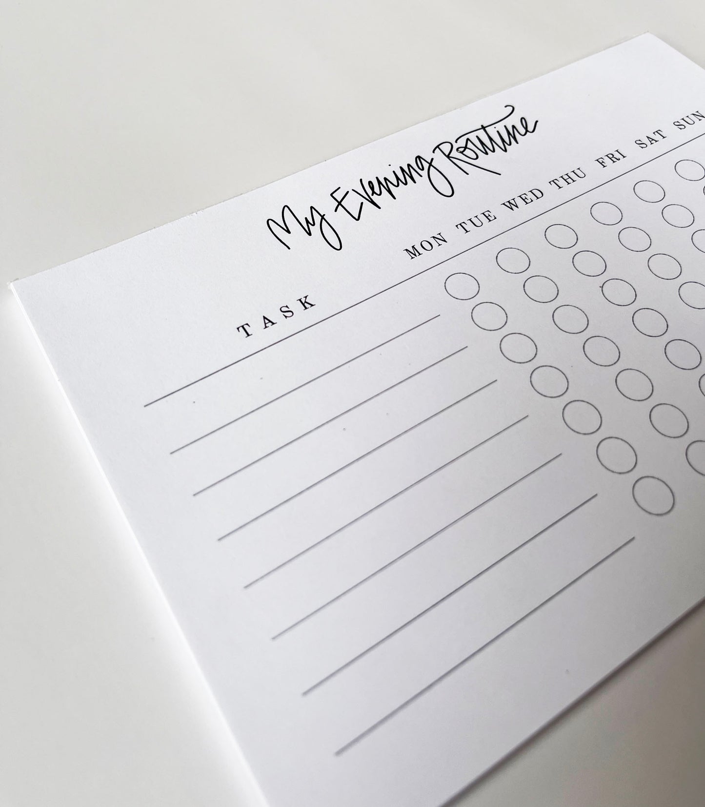 My Evening Routine- Kids' Habit Tracking Notepad