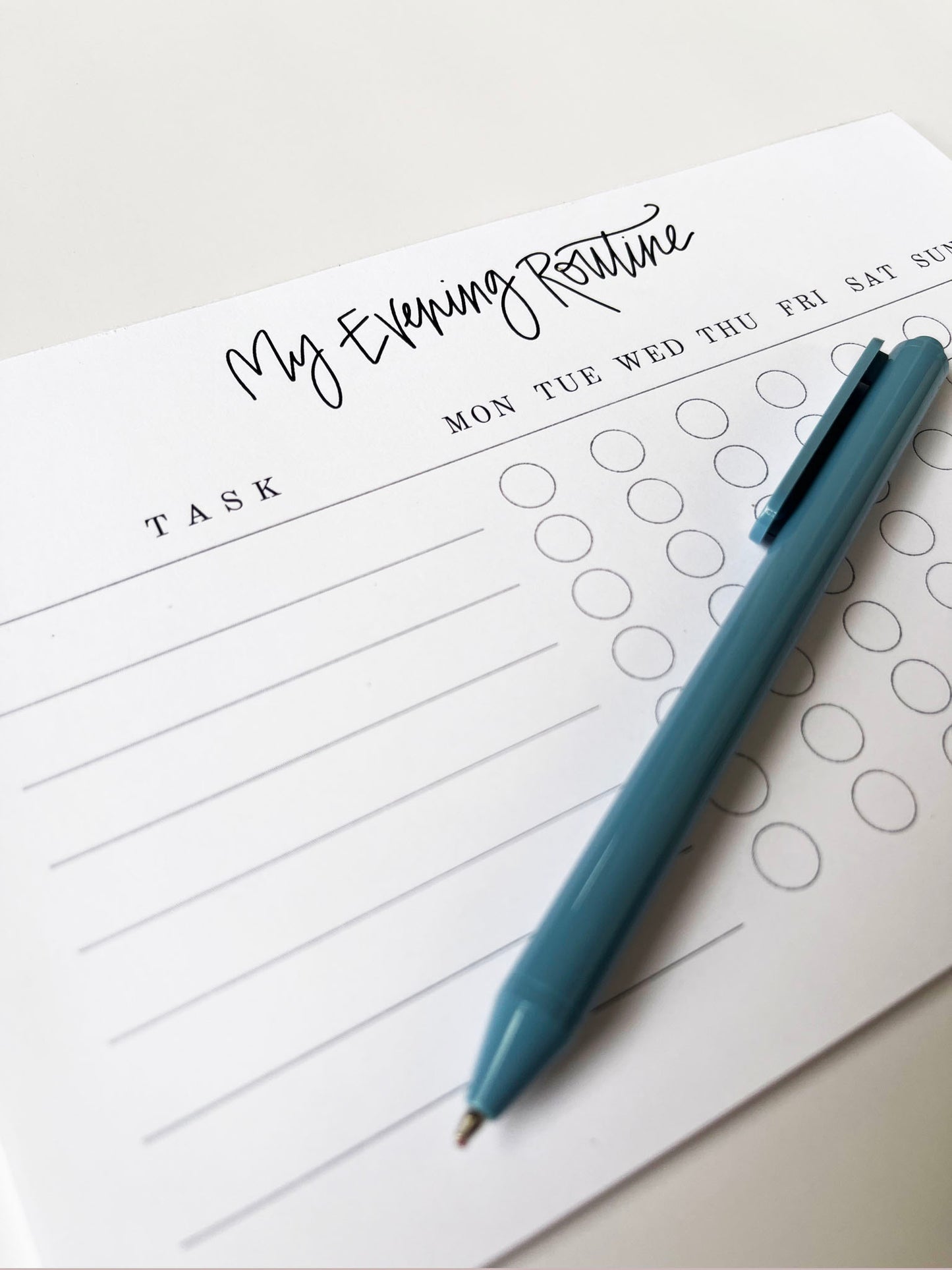 My Evening Routine- Kids' Habit Tracking Notepad