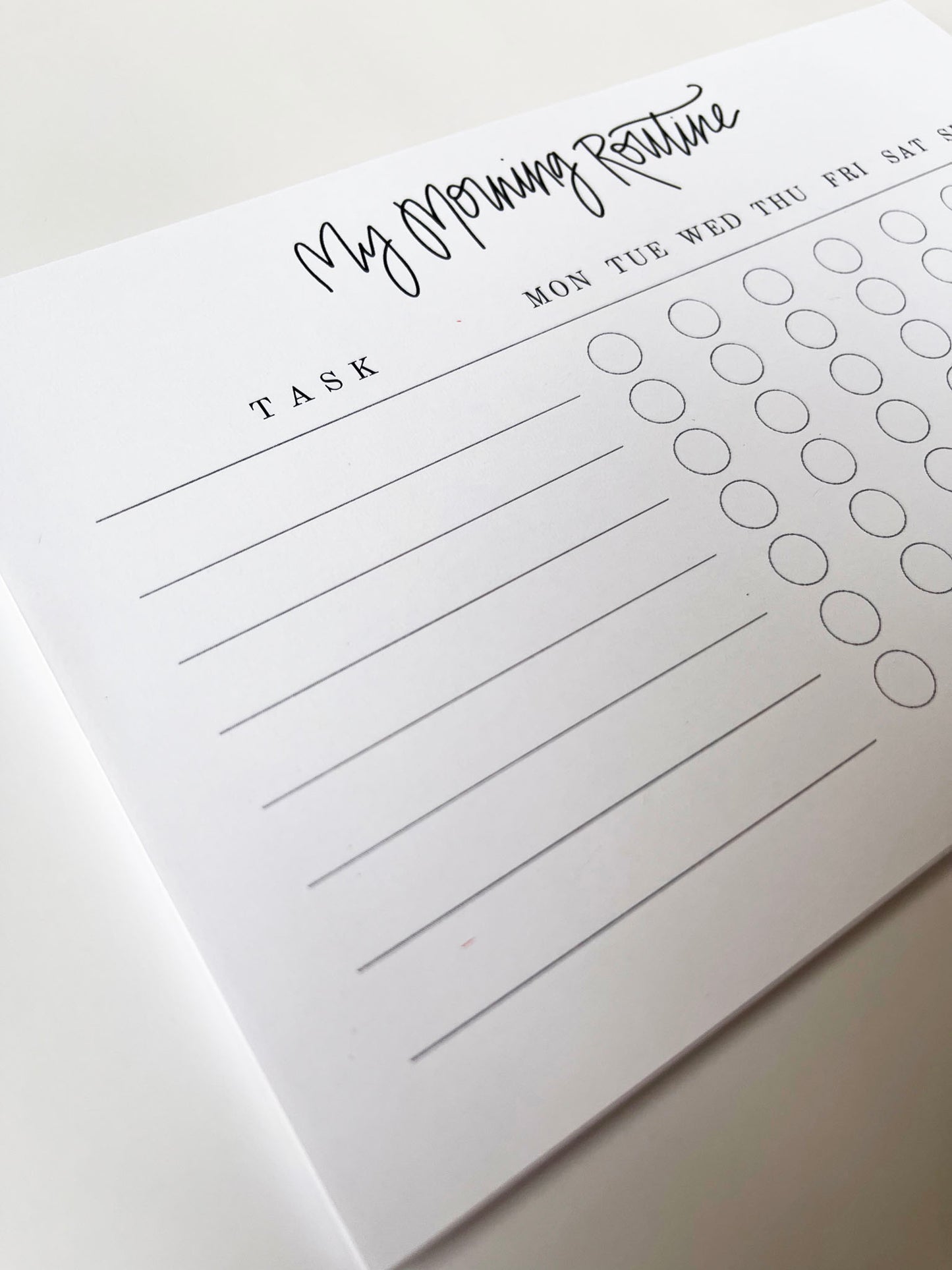 My Morning Routine- Kids' Habit Tracking Notepad