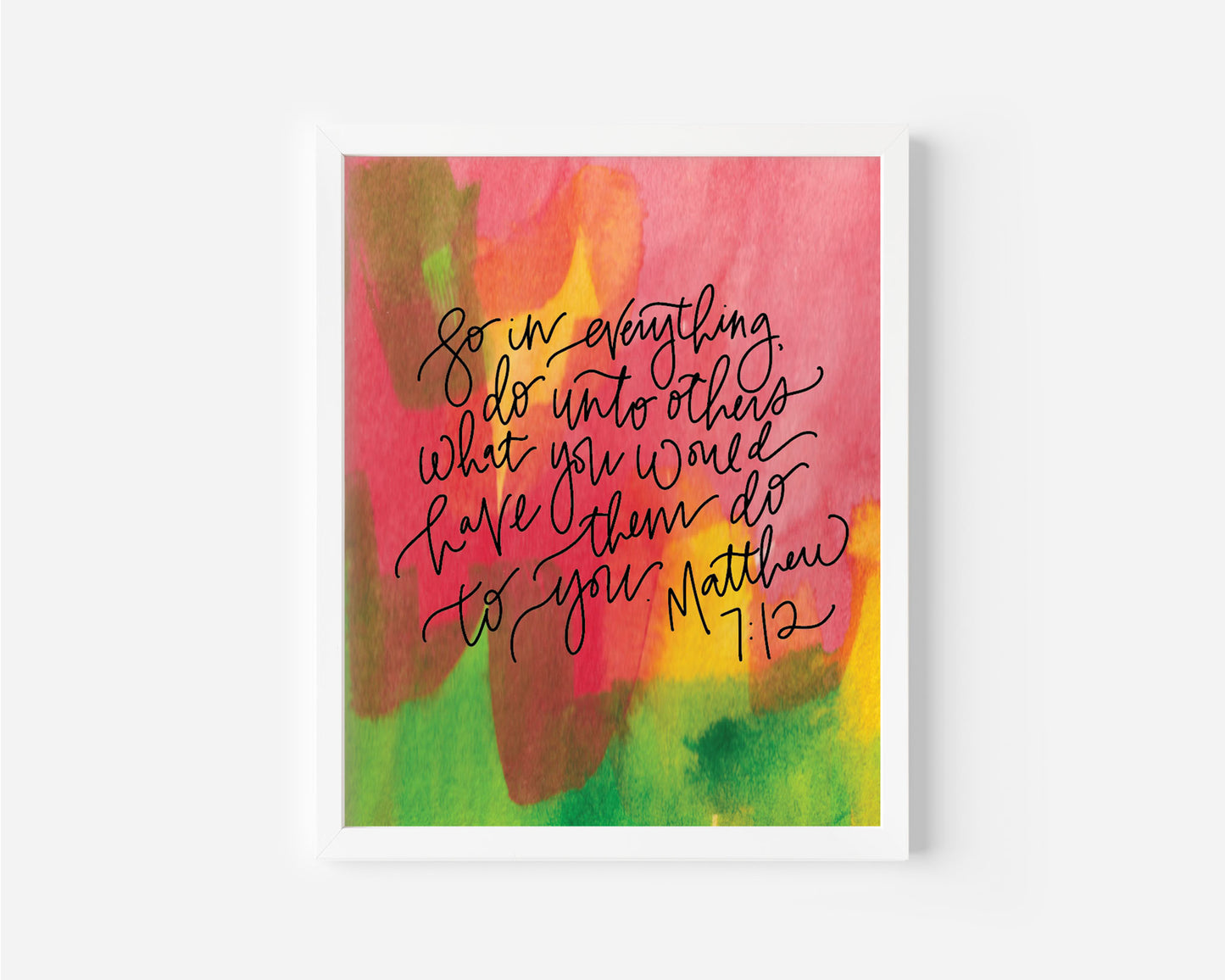 Matthew 7:12 - Watercolor Art Print