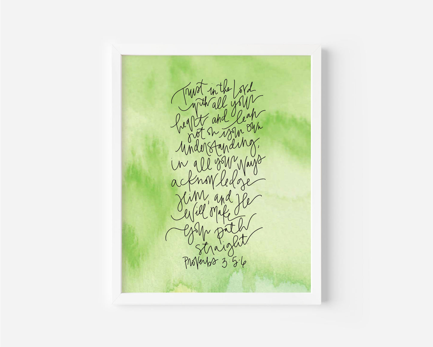 Proverbs 3:5-6 - Watercolor Art Print