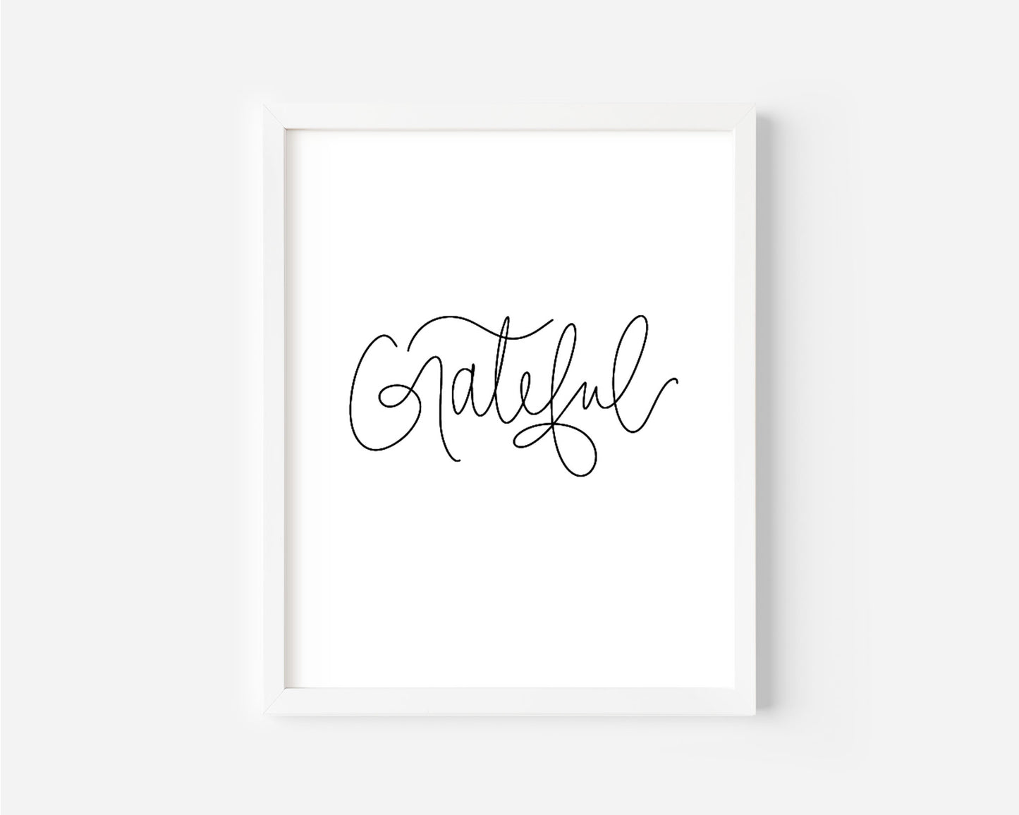 Grateful - Black & White Art Print