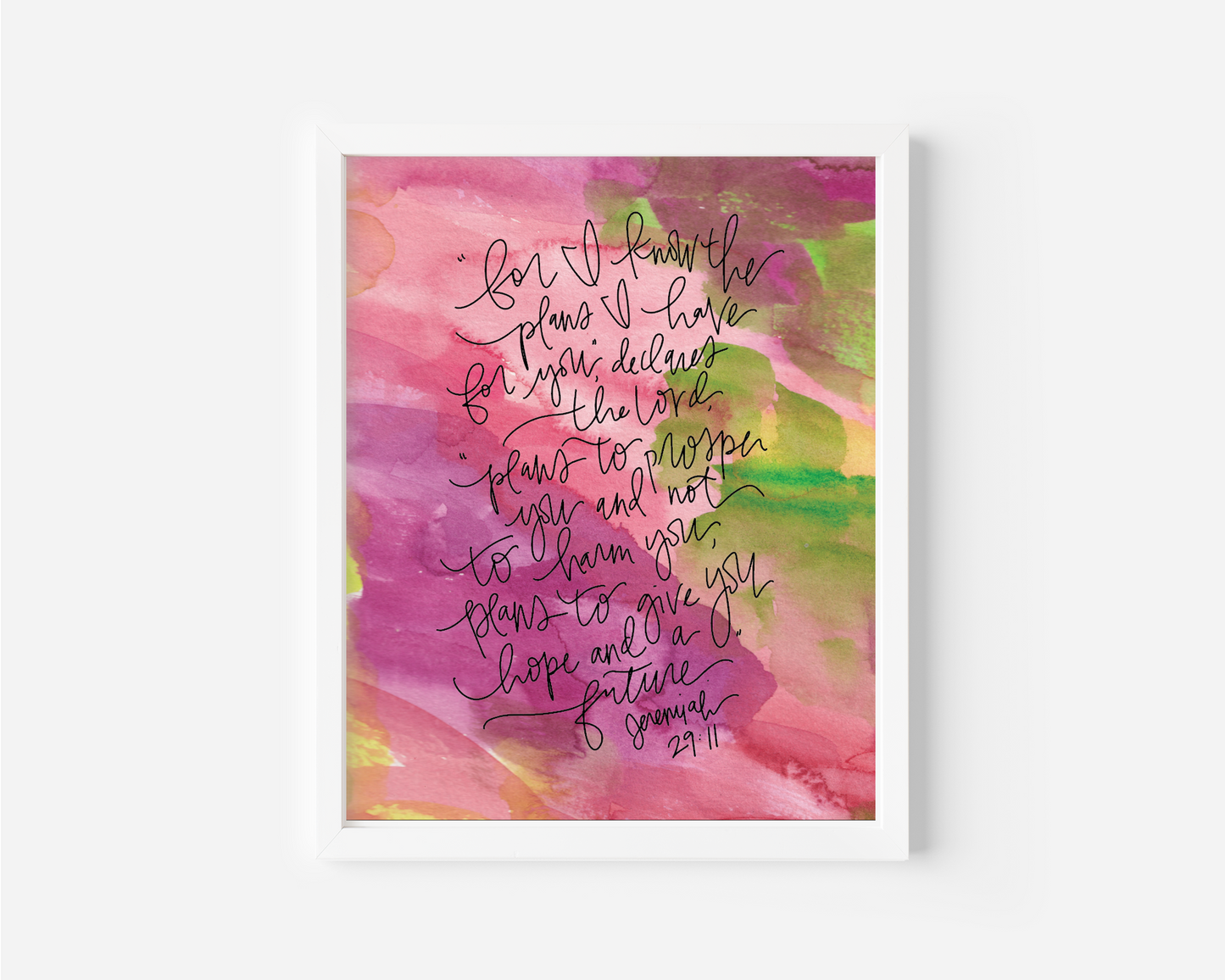 Jeremiah 29:11 - Watercolor Art Print