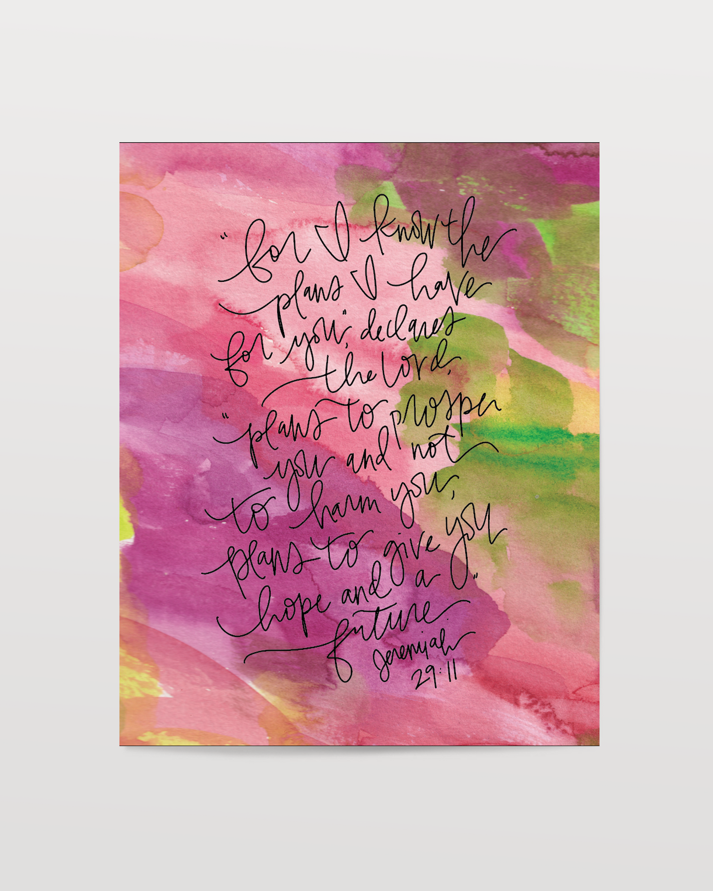 Jeremiah 29:11 - Watercolor Art Print