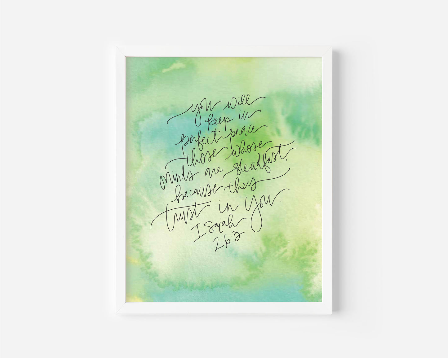 Isaiah 26:3 - Watercolor Art Print