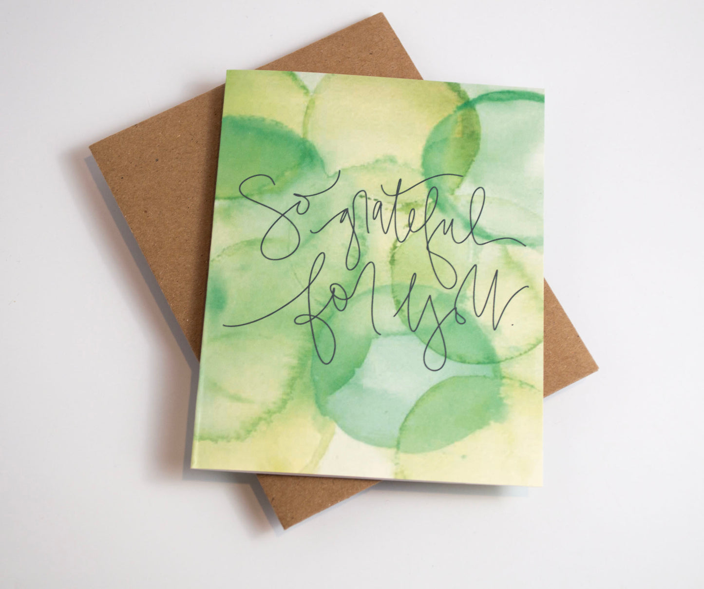 So Grateful for You - Watercolor Card