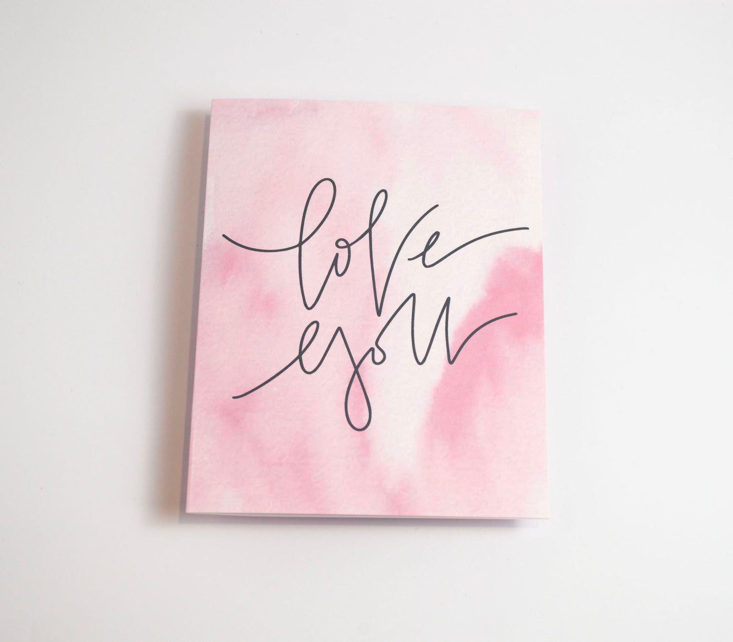 Love You - Watercolor Card