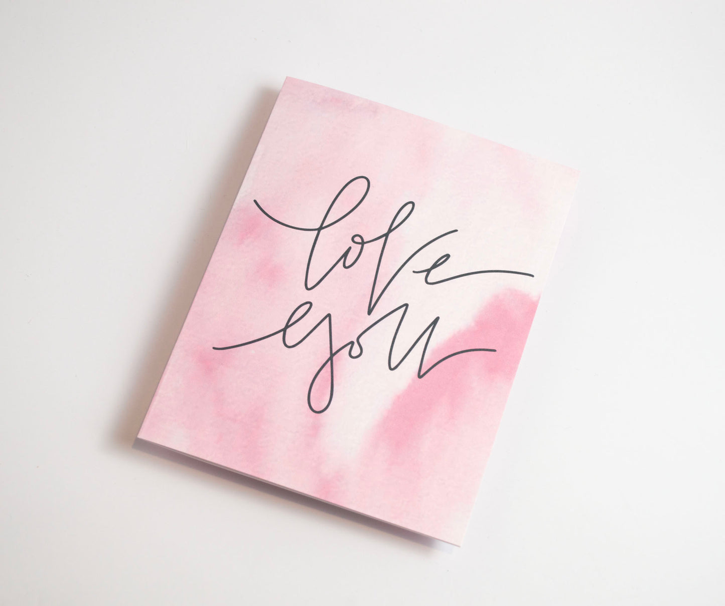 Love You - Watercolor Card