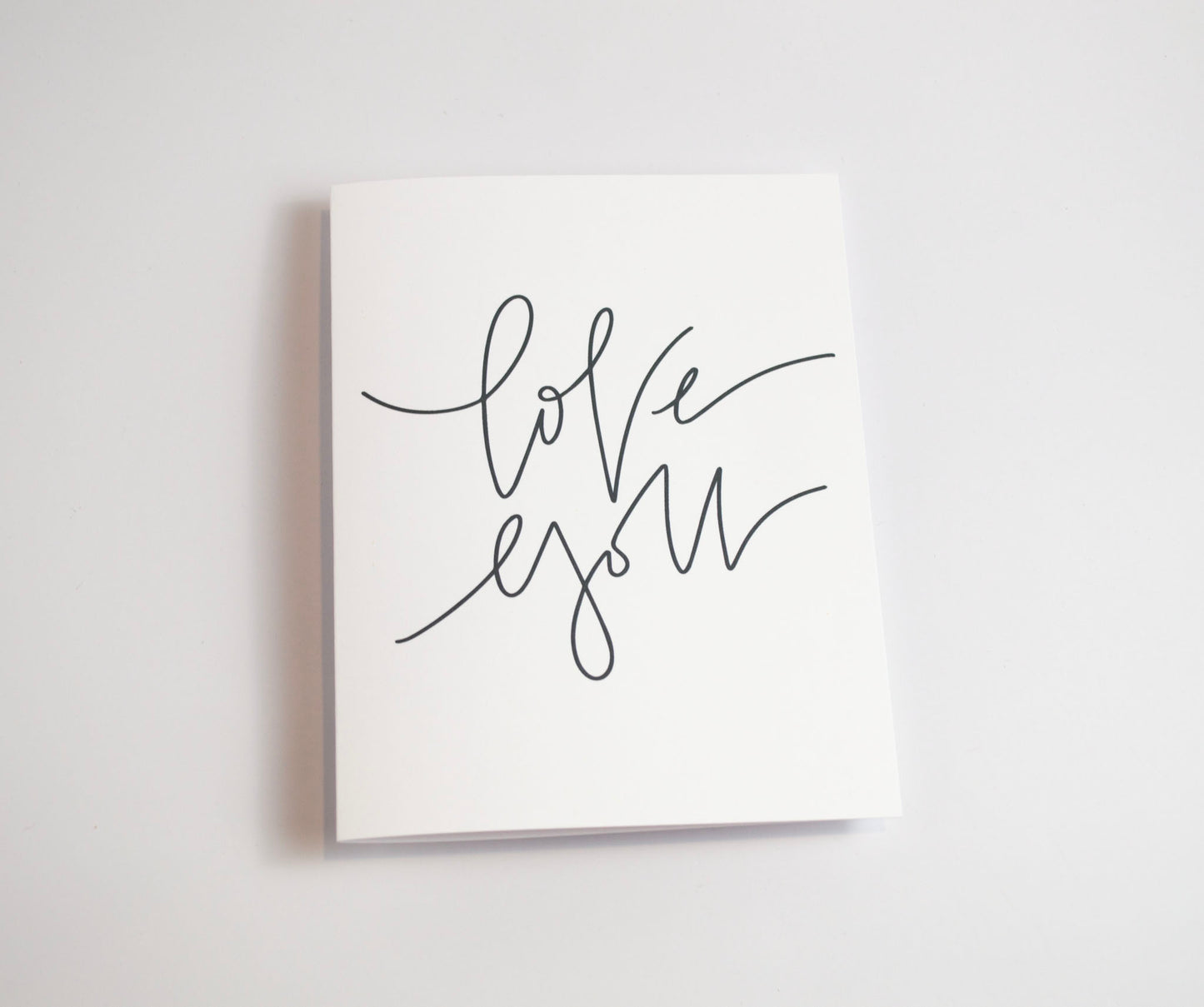 Love You - Black & White Card