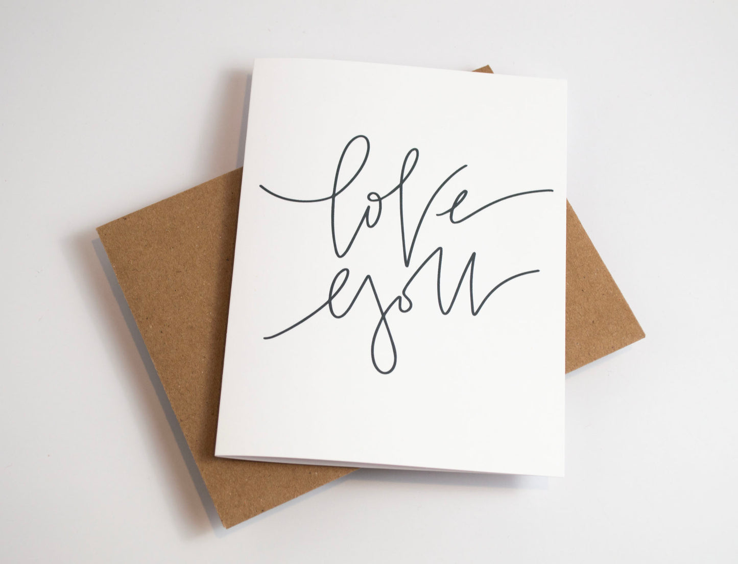 Love You - Black & White Card