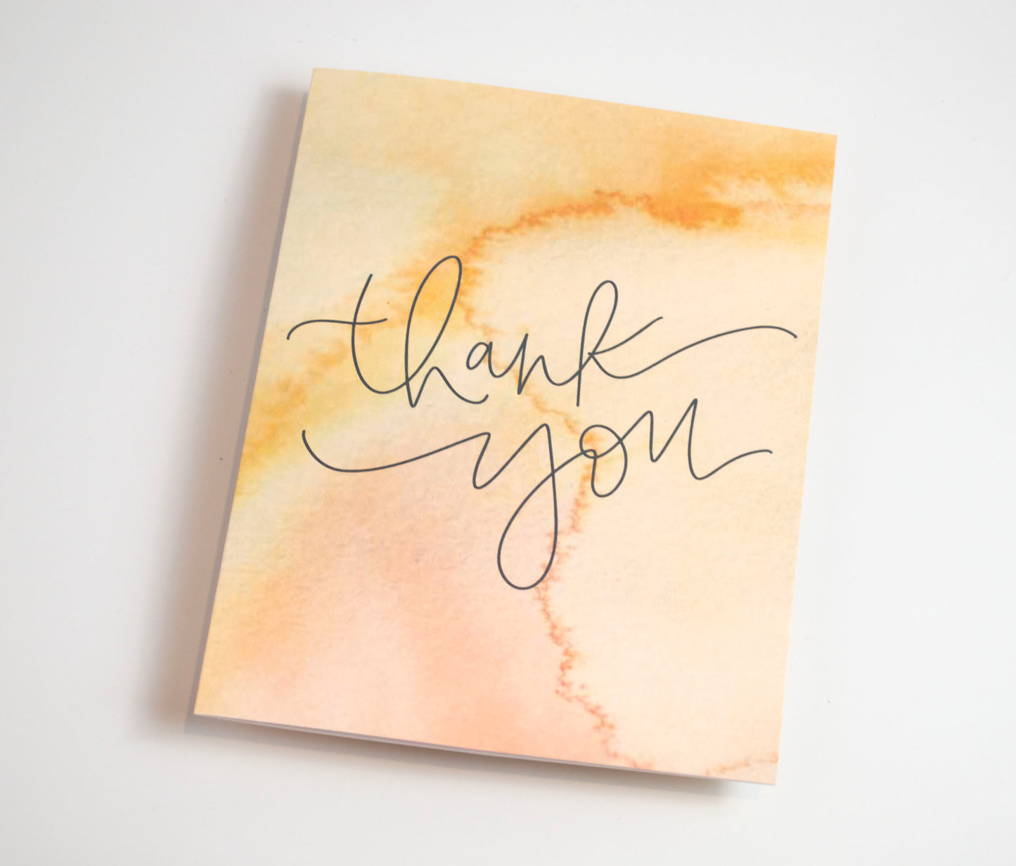 Thank You - Watercolor 10 Pack of Cards Orange