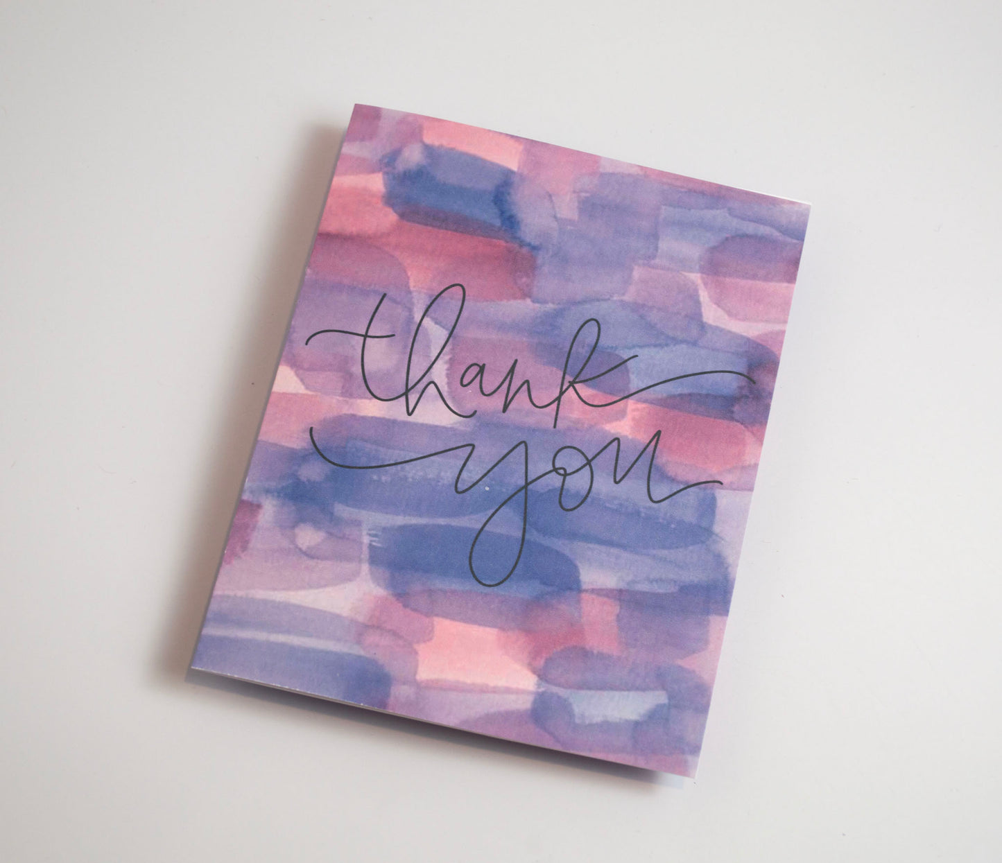 Thank You - Watercolor Card Purple