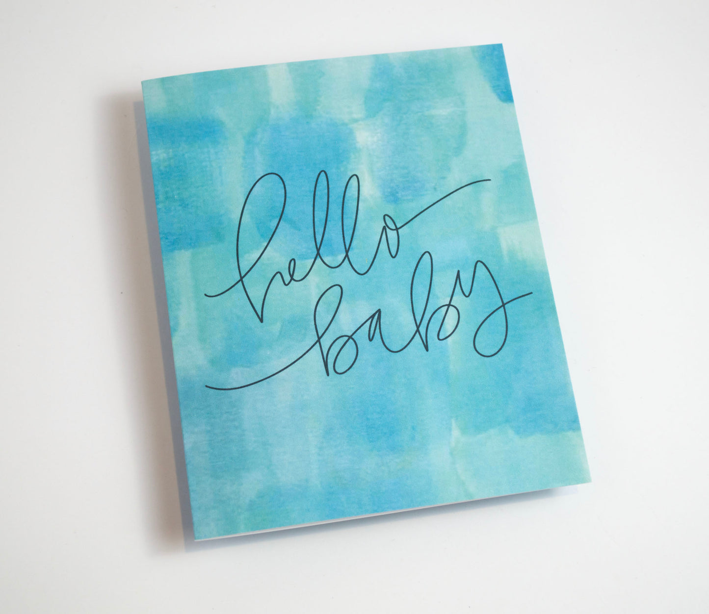 Hello Baby - Watercolor Card Blue