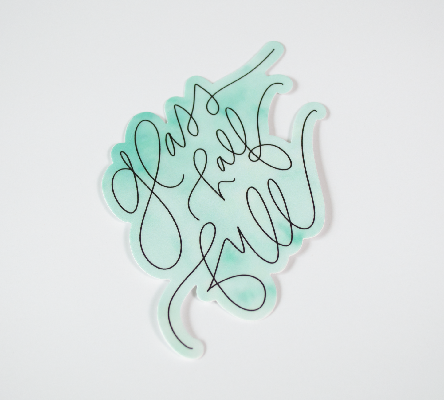 Glass Half Full - Watercolor Sticker