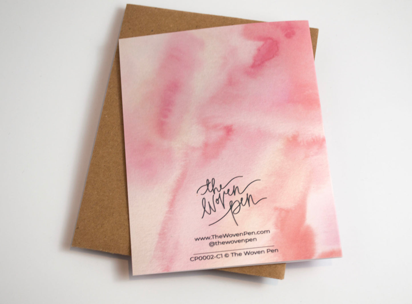 Welcome Sweet Baby - Watercolor Card Pink