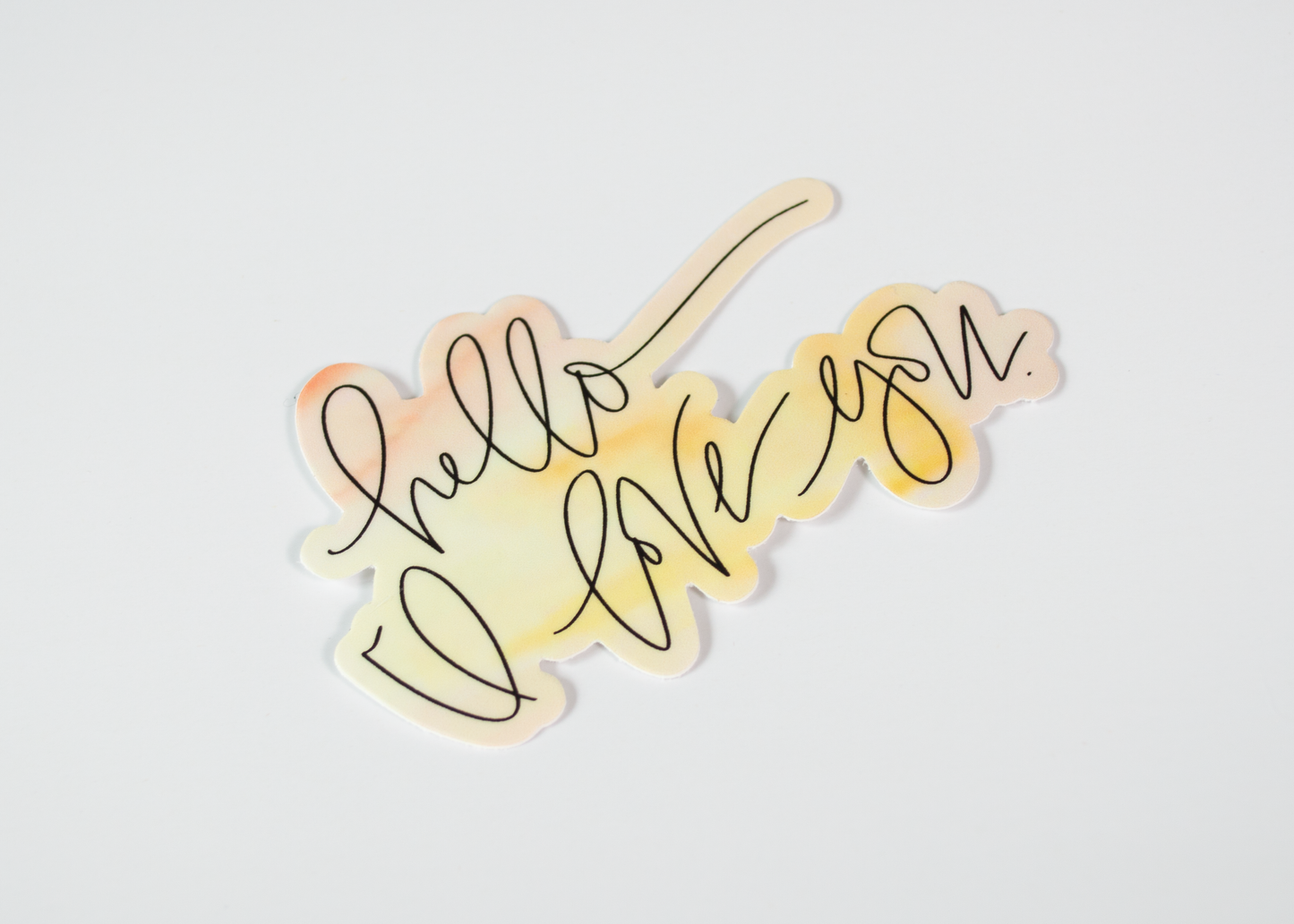 Hello I Love You - Watercolor Sticker