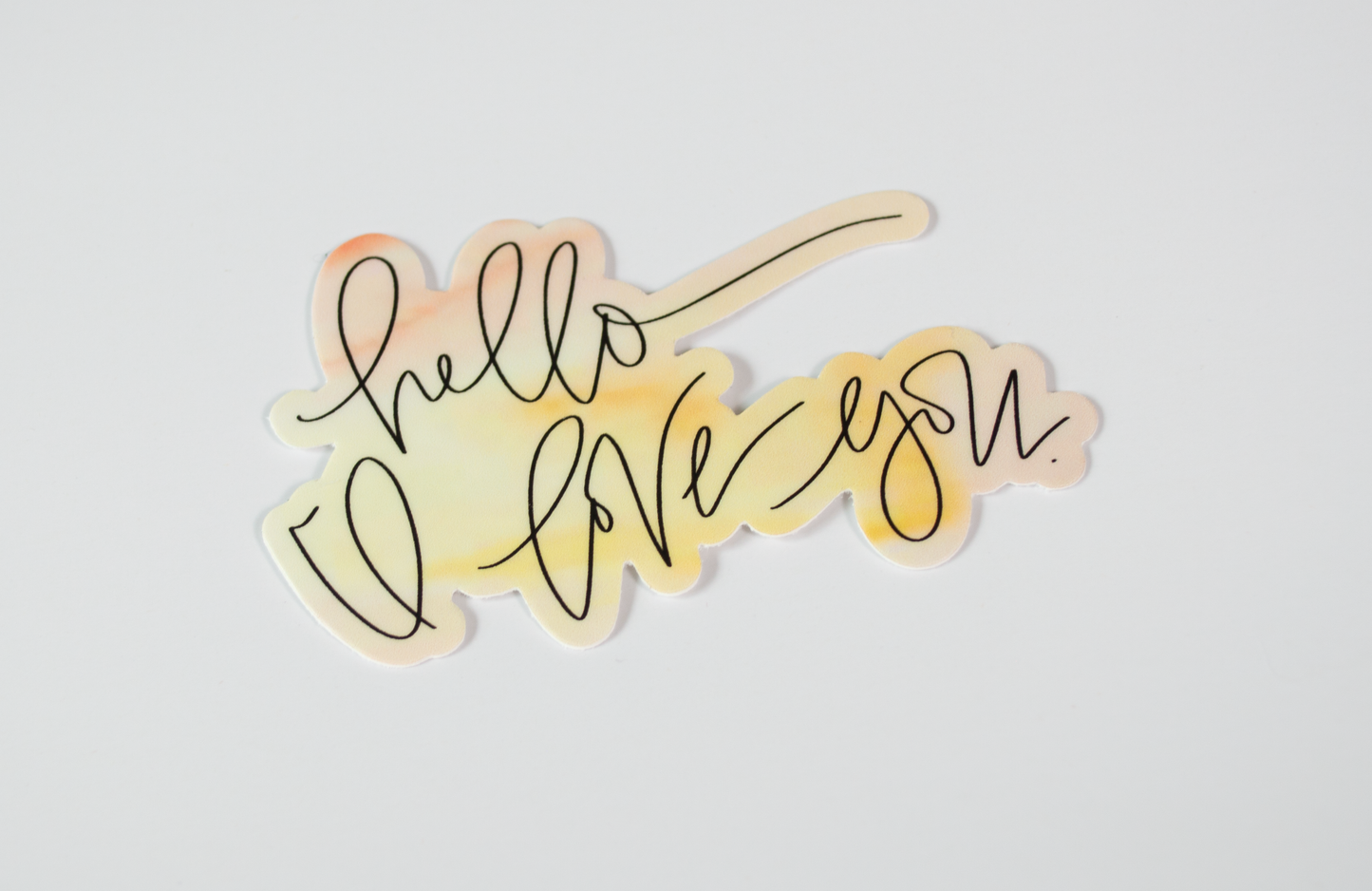 Hello I Love You - Watercolor Sticker
