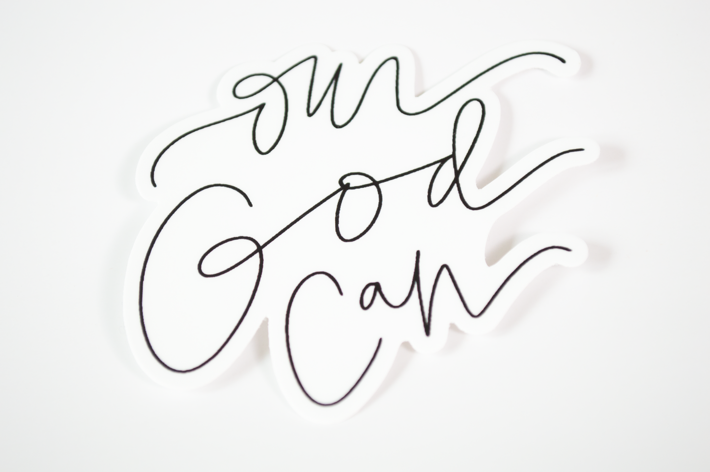 Our God Can - Black & White Sticker