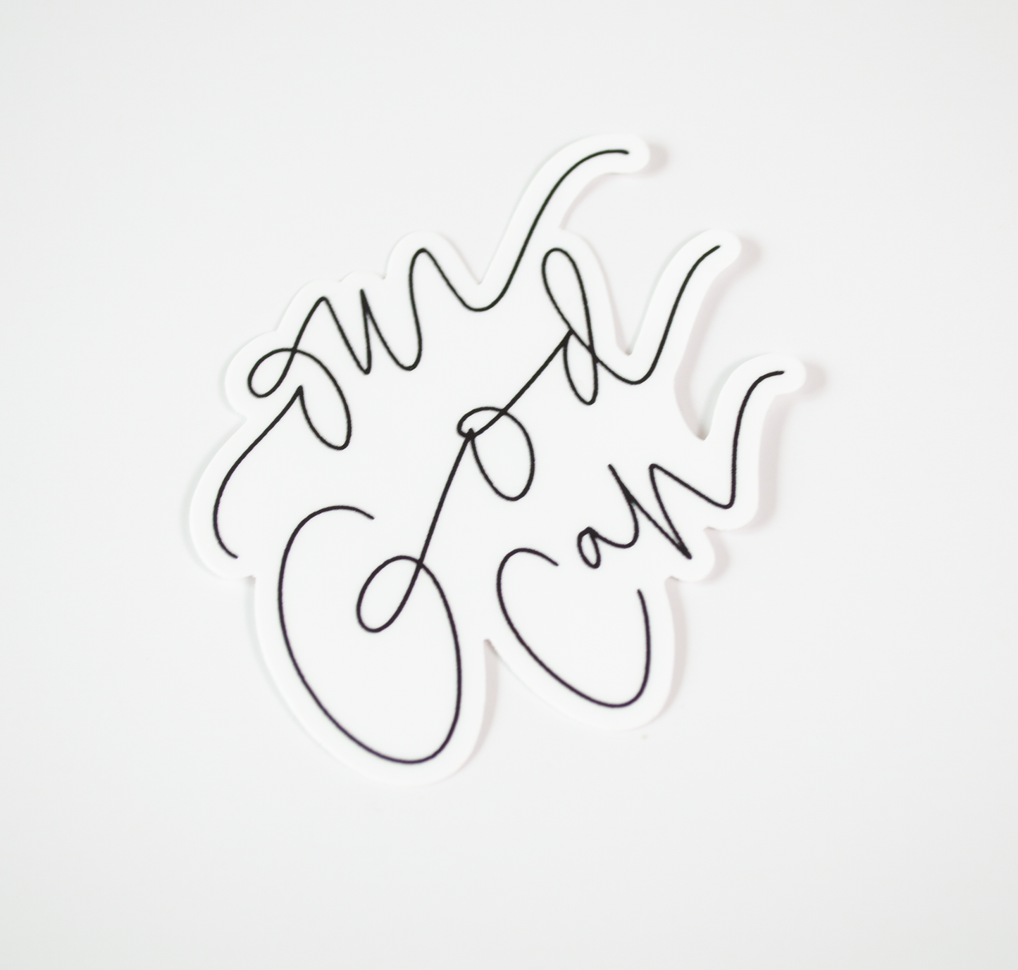 Our God Can - Black & White Sticker