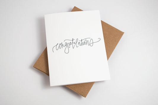 Congratulations - Black & White Card