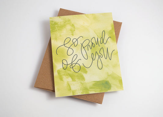 So Proud of You - Watercolor Card